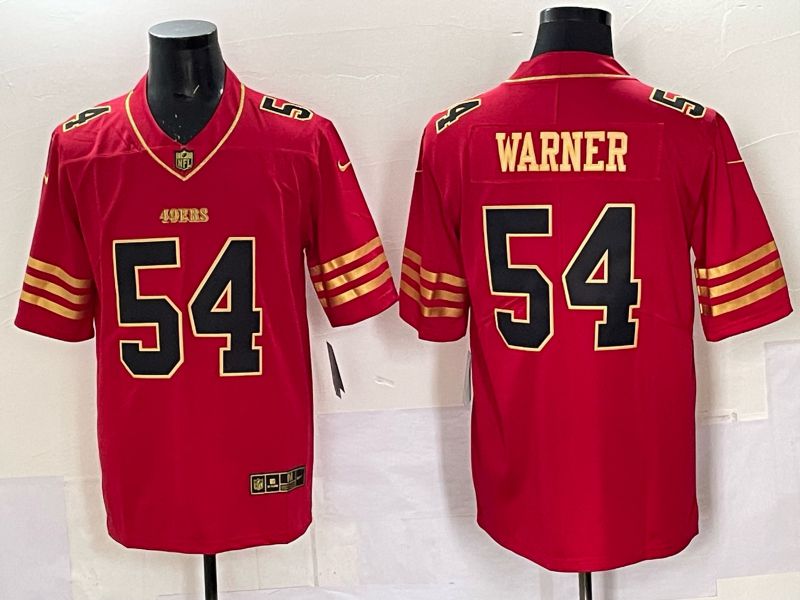 Men Nike San Francisco 49ers #54 Warner red Limited NFL 2025 Jersey 0055->san francisco 49ers->NFL Jersey